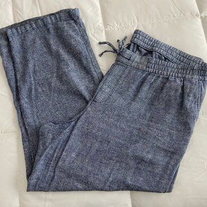 OLD NAVY - NAVY CHAMBRAY LINEN PANT - XL